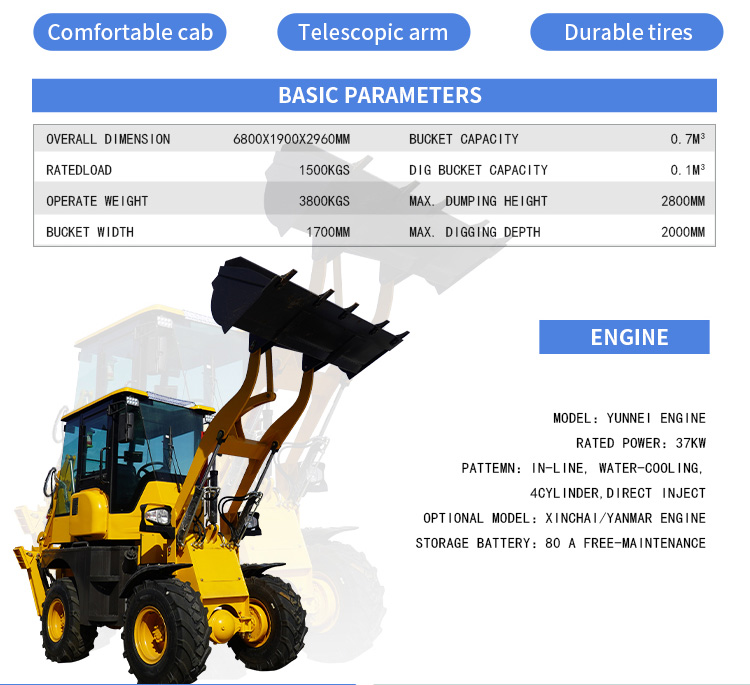 Selling a small backhoe loader