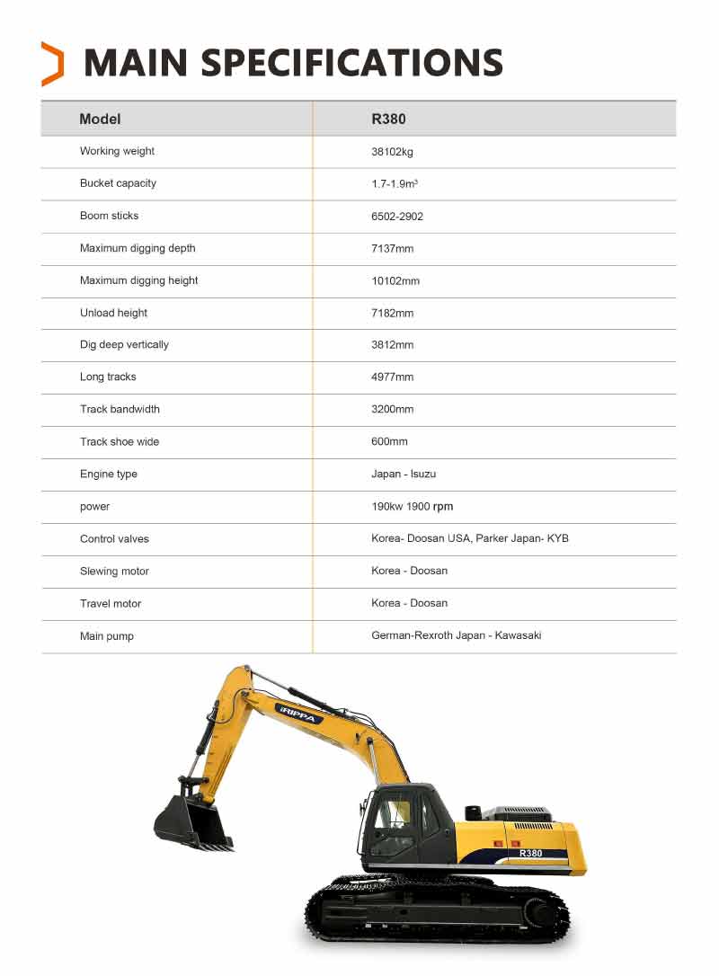 Selling 38 ton excavator