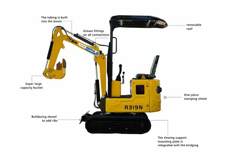 1 ton excavator