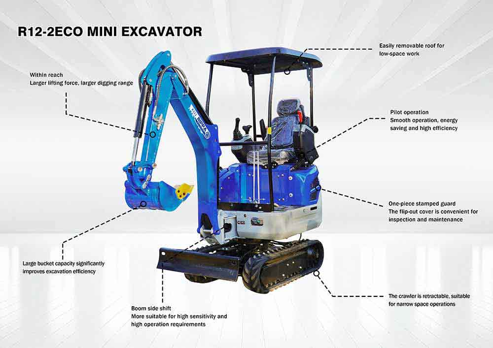 mini excavator 1 ton