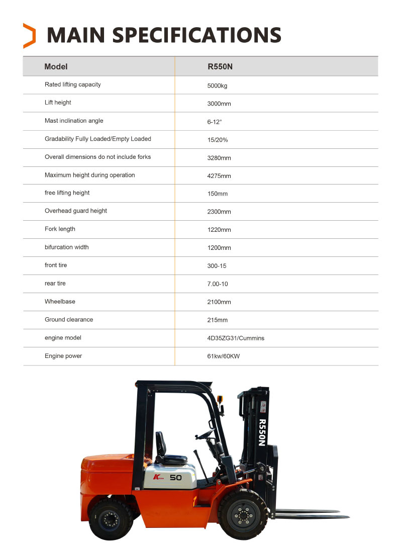 Diesel forklift 3.5 t.