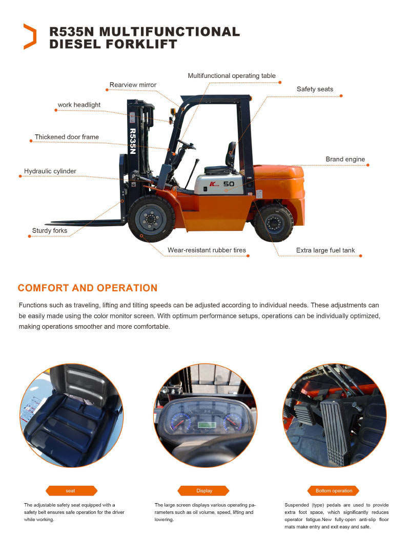 Diesel forklift 3.5 t.